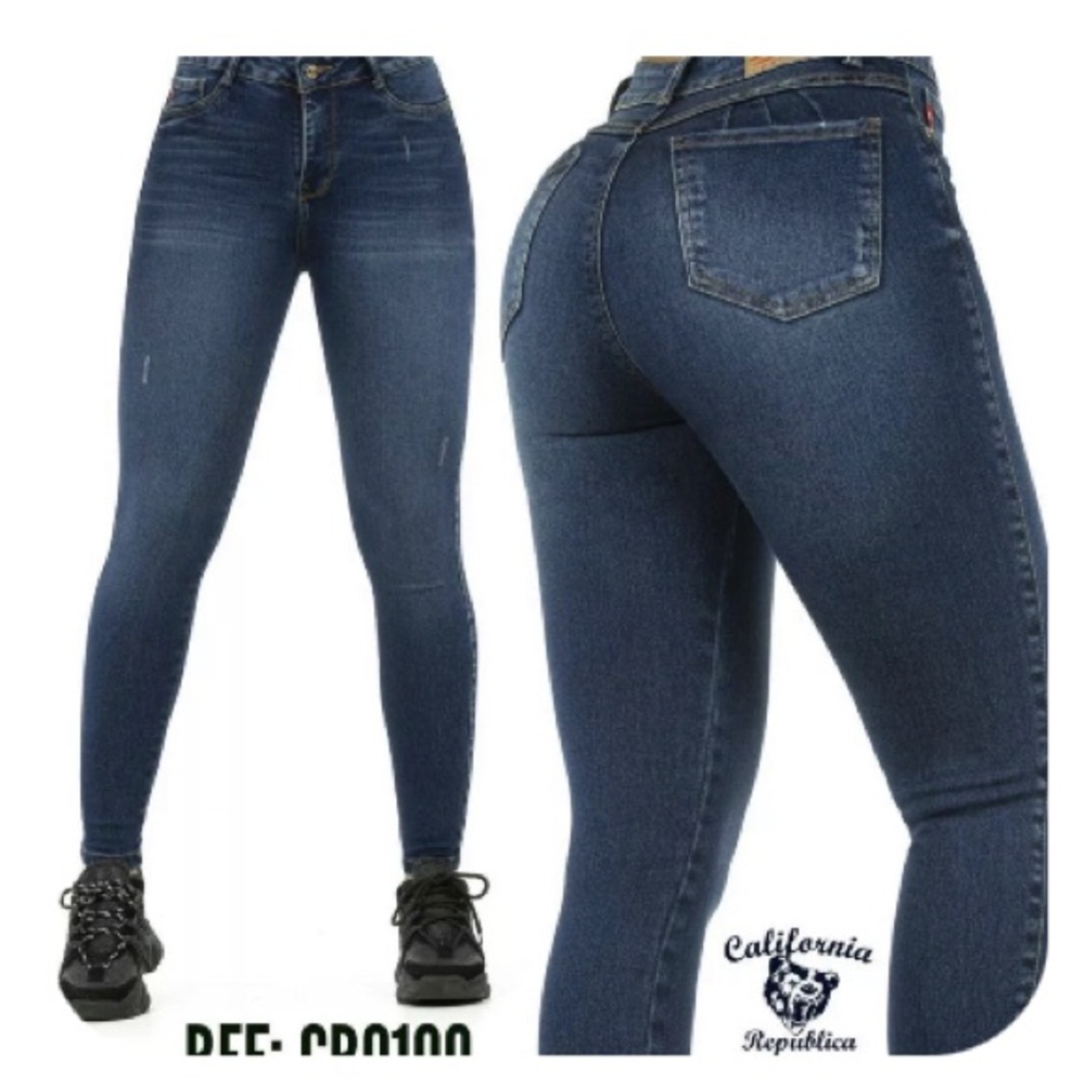 JEANS COLOMBIANOS Authentic Colombian Push Up Jeans Levanta Cola Sz 7 CR-0100